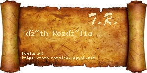 Tóth Rozália névjegykártya