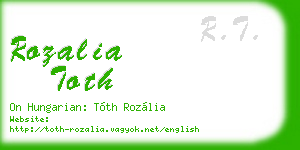 rozalia toth business card